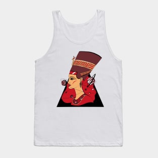 Red and Cream Nefertiti and The Stars Tank Top